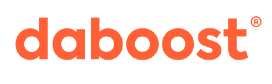Daboost logo orange landings